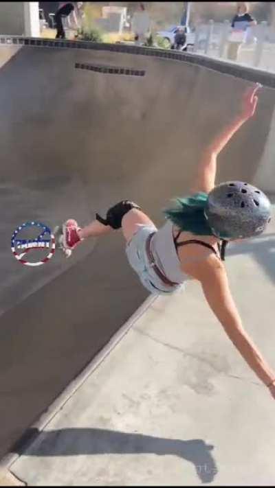 To do a cool trick on skates