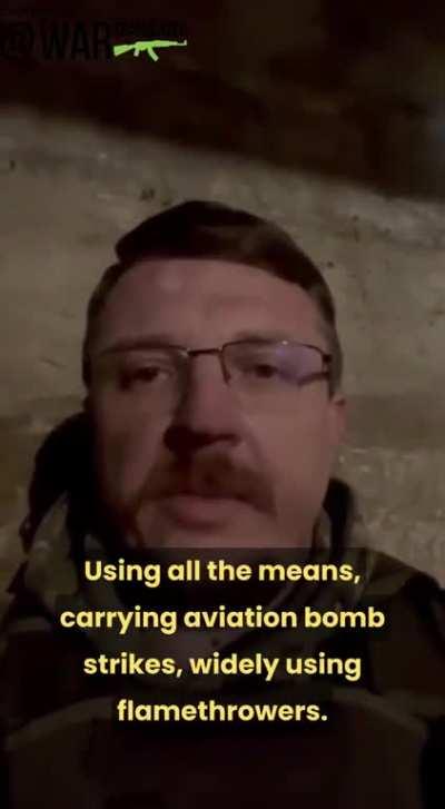 Commander of the 127th Territorial Defence Brigade, Roman Grischenko, reporting from Bakhmut on 26 April 2023.