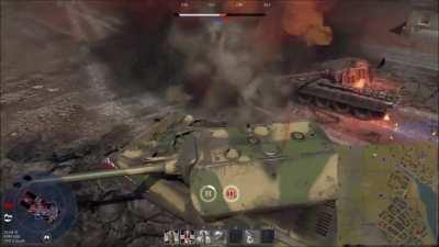 Poor Panther, he just wanted to take cover behind my Maus.