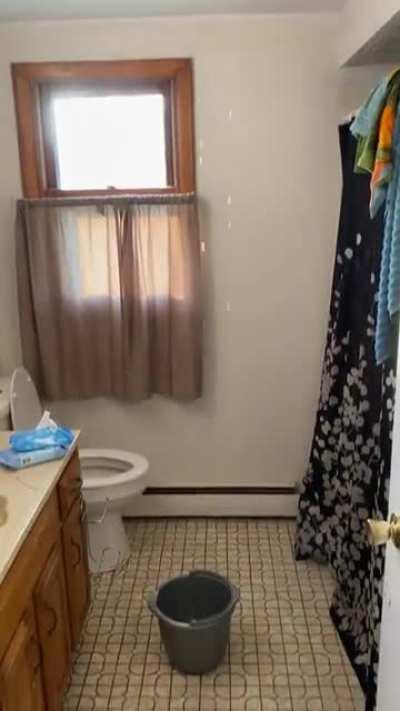 ceiling just started leaking and i’m broke so....