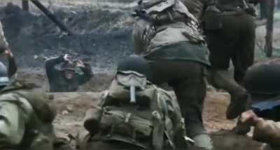 I edited the hog rider 360 audio into the Omaha beach landing