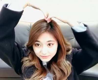 Cute Tzuyu doing a variety of hearts