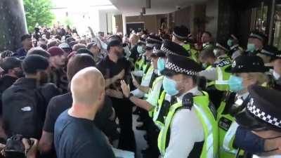 Anti-vax protesters attempt to storm studio at BBC Television Centre