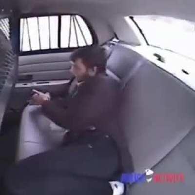 to escape from a police car but not like that