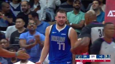 [Highlight] Luka Doncic with the Acrobatic And-1 Finish