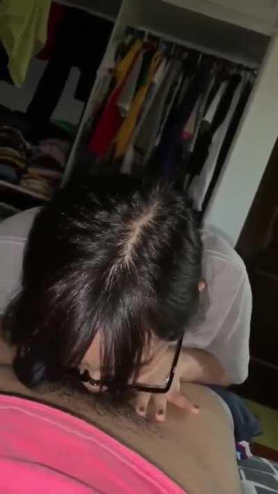 Cute asian cock sucking