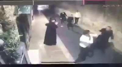 Jewish colonists beat up and spit on defenseless Christian monks on their way to church while shouting “We will kill you like your Jesus” and “Death to Christians“