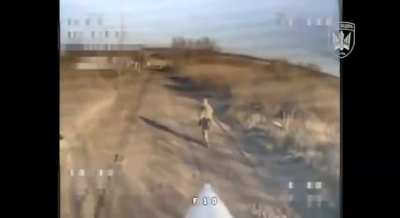 New Ruzzian Anti Drone Equipment Thrown at the Incoming Ukrainian Drone. Yup he did just chuck a explosive device at a explosive device.