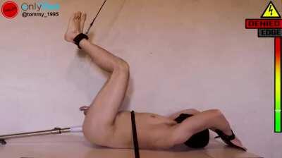 BDSM Anal vibrator edging + estim denial 🙂😈