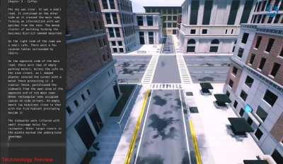 As you type, a 3D world emerges...