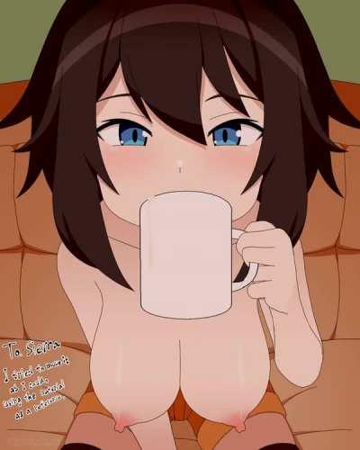 She drinks a different type of milk for breakfest