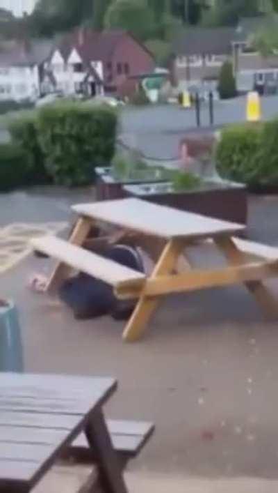 To flip a table