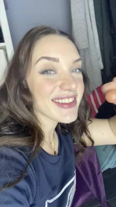 Slurping it up and spitting it out [OC]