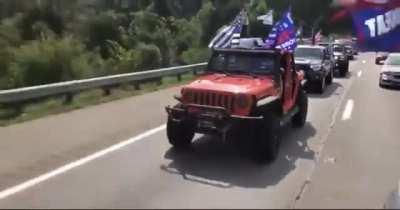 16-20 thousand vehicles for the TRUMP PARADE CINCINNATI OHIO.” #MAGA