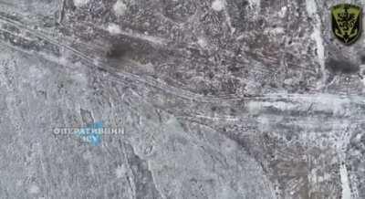 Failed russian attack on abandoned ukrainian position. 8 armored machines lost.