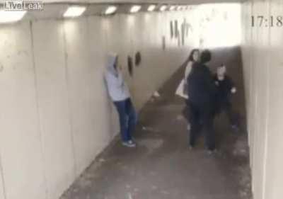 Messing with a girl and her boyfriend