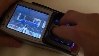 Doom running on a payment terminal (Verifone VX820)