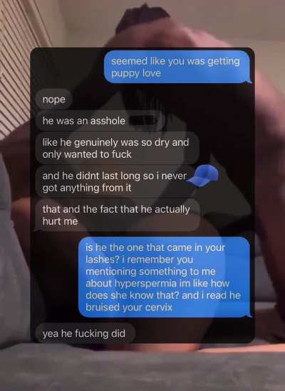 My GF texting her bestie about the guy she hooked up with