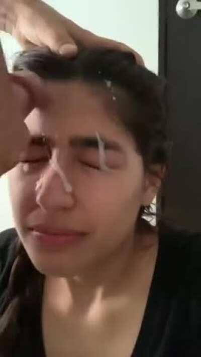 Ain’t She A Innocent Cum Beauty?? No Source 😐