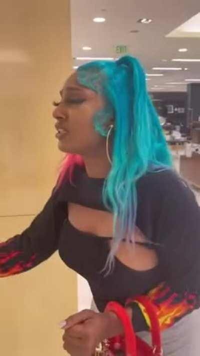 Remote vibrator makes woman squirt in public