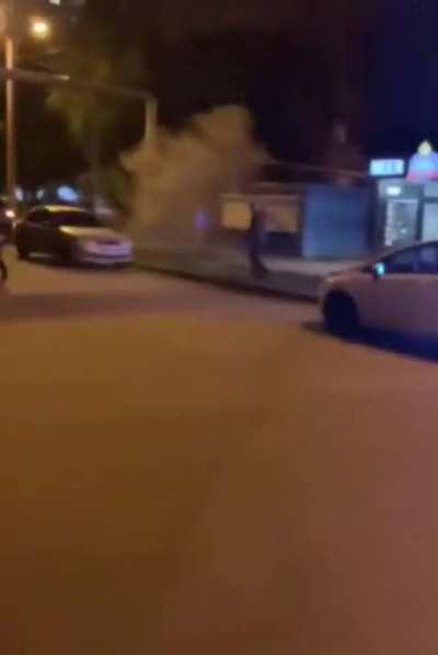 2 guys argue then one of them pulls a grenade in Russia