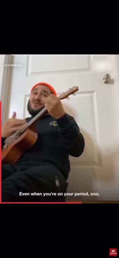 Poor guy just wanted to serenade his GF