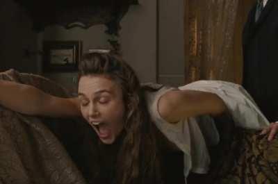 My gf Keira Knightley when she has her guy friends over while I’m at work