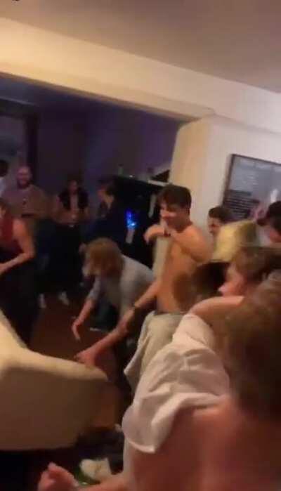 Can't even count the times the couch almost knocked someone over