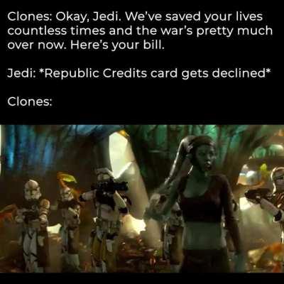 Republic Credits are no good out here.