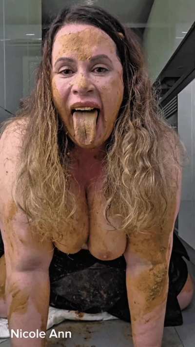I almost choked on my own shit! True it was scary! On Femscat NOW, bratty Nicole eating ash and poop, stubbing out cigarette on my tongue! Do u want more, dad?