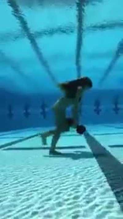 50 meters underwater on a single breath
