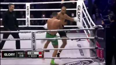 Wrzosek knocks out Badr Hari with a high kick!