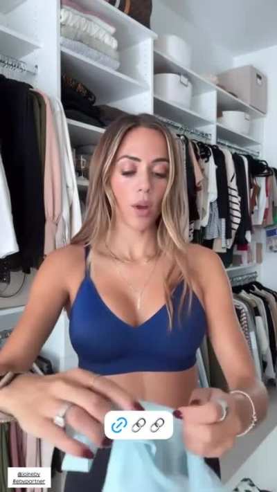 Blue bra.