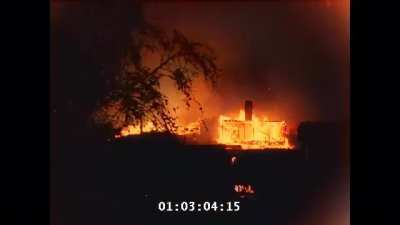 Newly Colorized- September, 1939. German Luftwaffe Drops Incendiary Bombs on the Capital city, Warsaw, Poland. Fire Destroys the city.