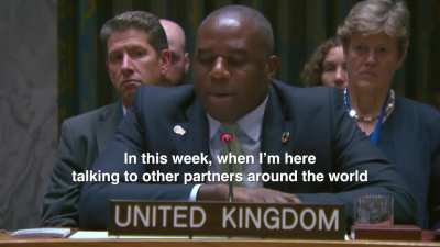 David Lammy in the UN Security Council meeting: Russia is trying to return us to a world of the past. A world of imperialism. We cannot allow this to happen. Ukraine's fight matters to all of us