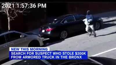 Man runs off with $200,000 stolen from armored truck and 2 kinds snatched that were later found