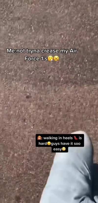 was trying not to crease af1’s,reached flow state by accident