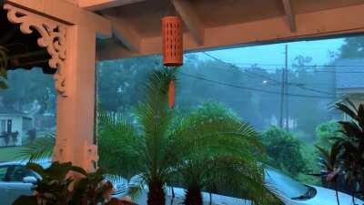 A lot of lightning and rumbling this evening