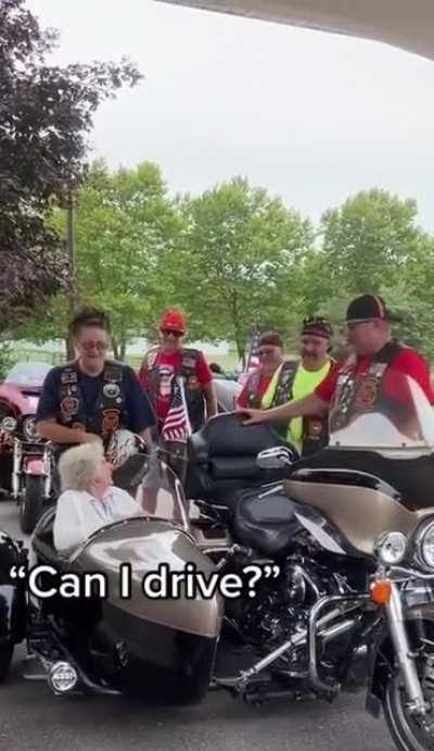 Grandma goes for a ride