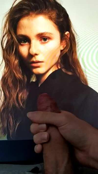 Thomasin Mckenzie cum tribute!!! My bud jerkin his big hard cock 4 her and huge cumshot - If u want 2 b fed celebs and porn and show off jerkin over them on a second screen - public or private sessions - then add hertsgirls on k1k
