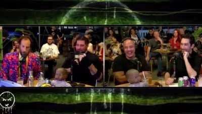 Ari Shaffir, hooked up to a lie-detector, is asked if he respects Brendan Schaub as comedian and the entire venue has a laugh at Schaub's expense.