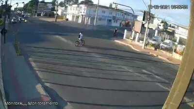 Didn't hear the ambulance siren. Hit and run