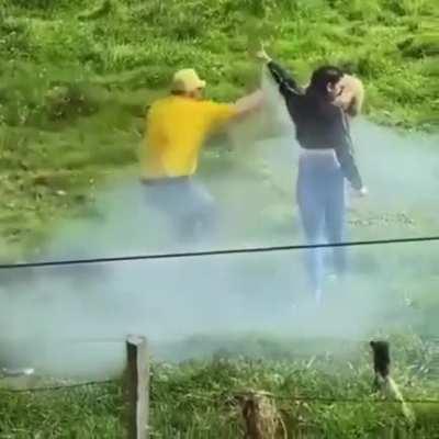 Playing with rocket.