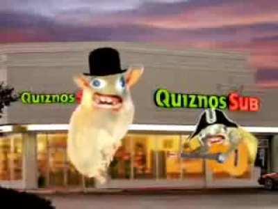 Quiznos sponge monkeys commercial