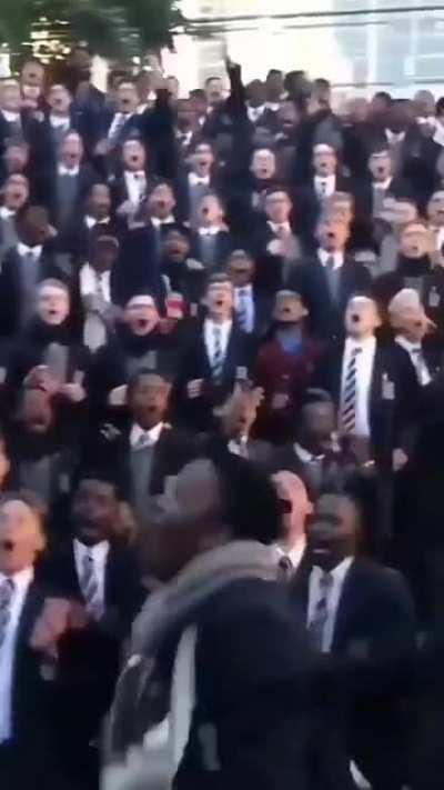 I have no idea what and why these lads are celebrating but count me in!