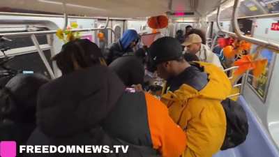 Thanksgiving on L Train - NYC