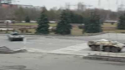 Combat near the chernobyl nuclear power plant