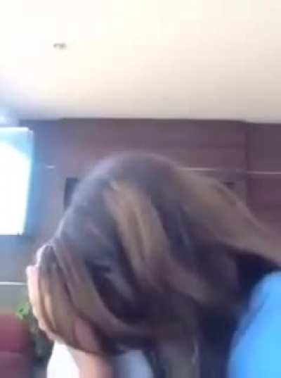 Squeezing lemon in eyes