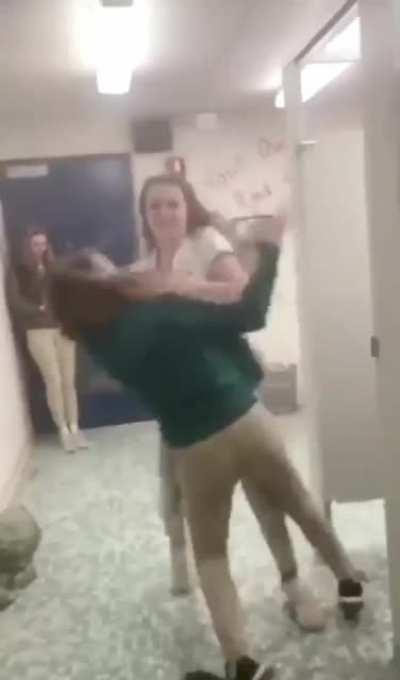Girl gets pinned and beaten by a vicious girl