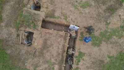 Canadian instructors train Ukrainian recruits to attack and clear trenches of the enemy at one of the training grounds in Great Britain